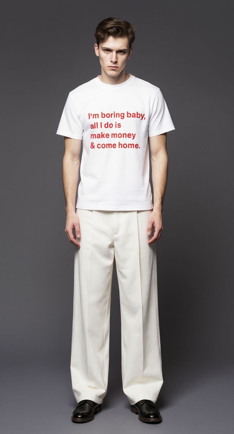 I'm boring baby, all I do is make money & come home-Sleeve T-Shirt