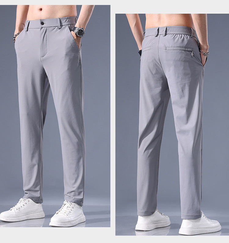 Ice silk breathable, quick-drying, straight-leg trousers