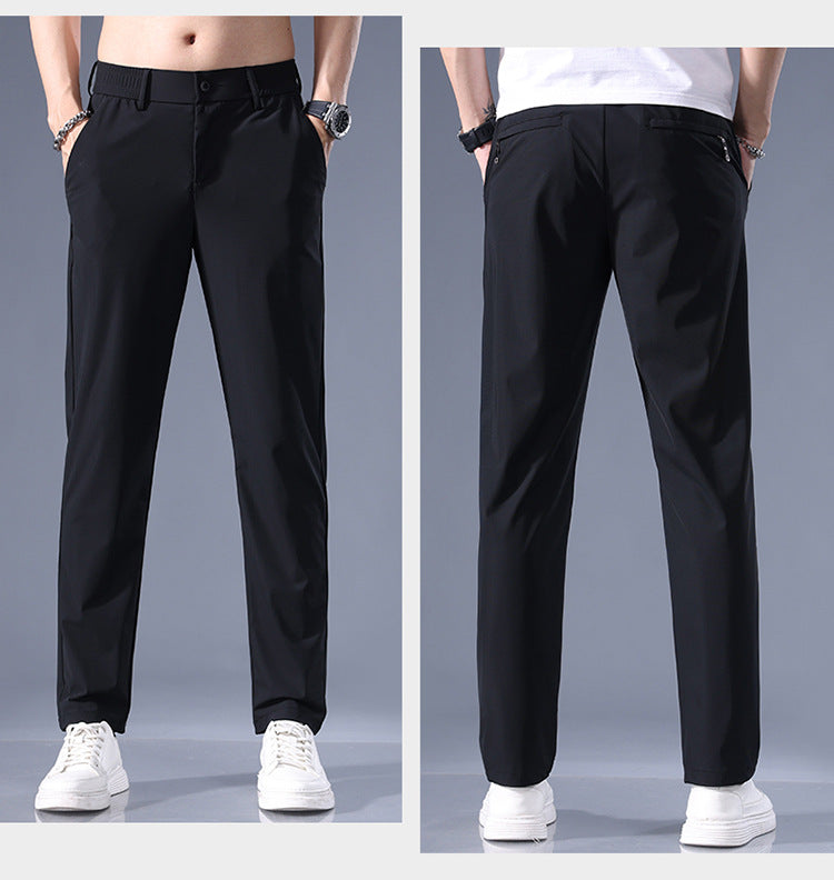 Ice silk breathable, quick-drying, straight-leg trousers