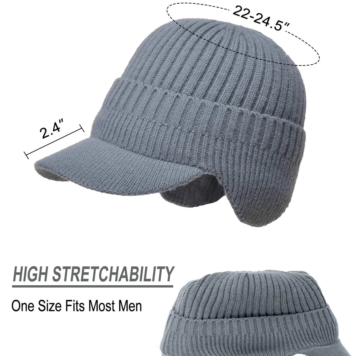 Fleece-lined Elastic Warm Ear Protection Knitted Hat ( FREE SHIPPING, ENDS TONIGHT )