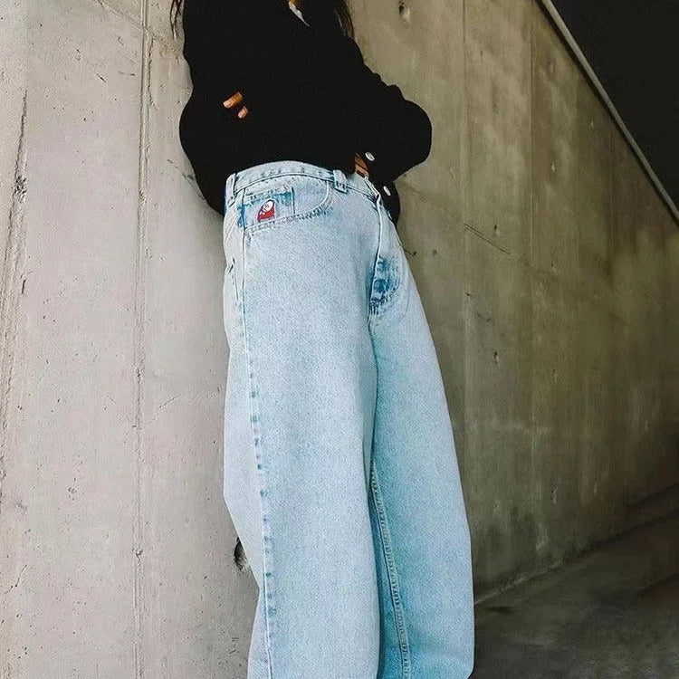 Y2K Oversized Harajuku Embroidered Baggy Jeans