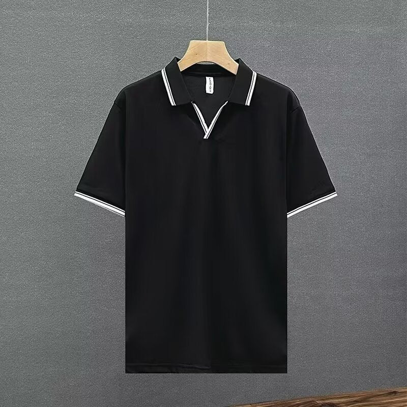 High quality high street V-neck polo shirt