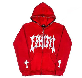 Faith Embroidered Full Zip Hoodie