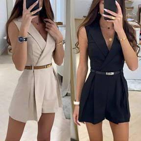 Sleeveless Short Jumpsuit