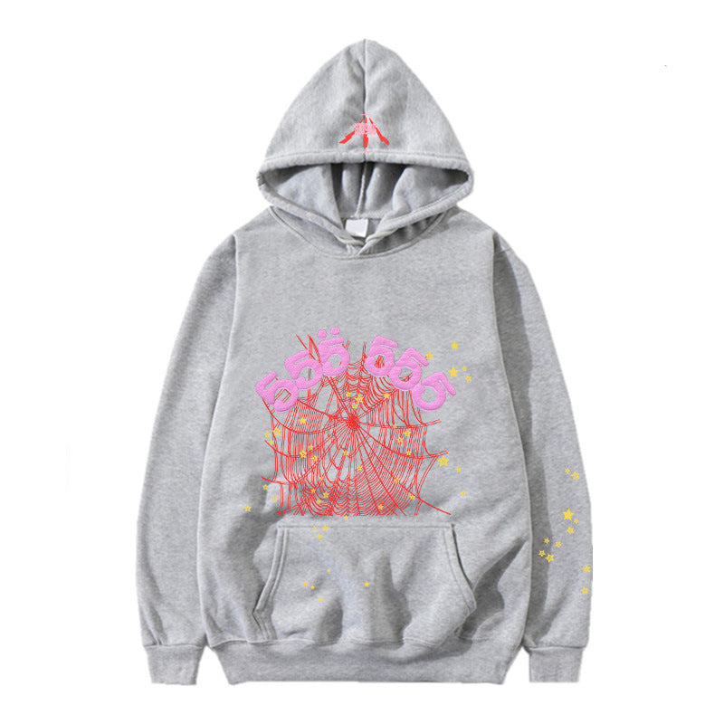 Spider web casual street sports hoodie