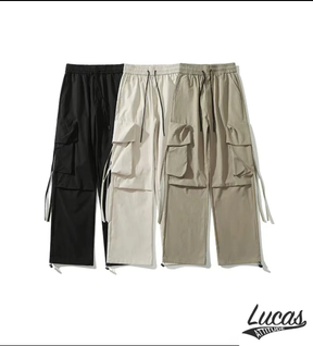 VIBE outdoor functional loose-fitting cargo pants with cuffed ankles