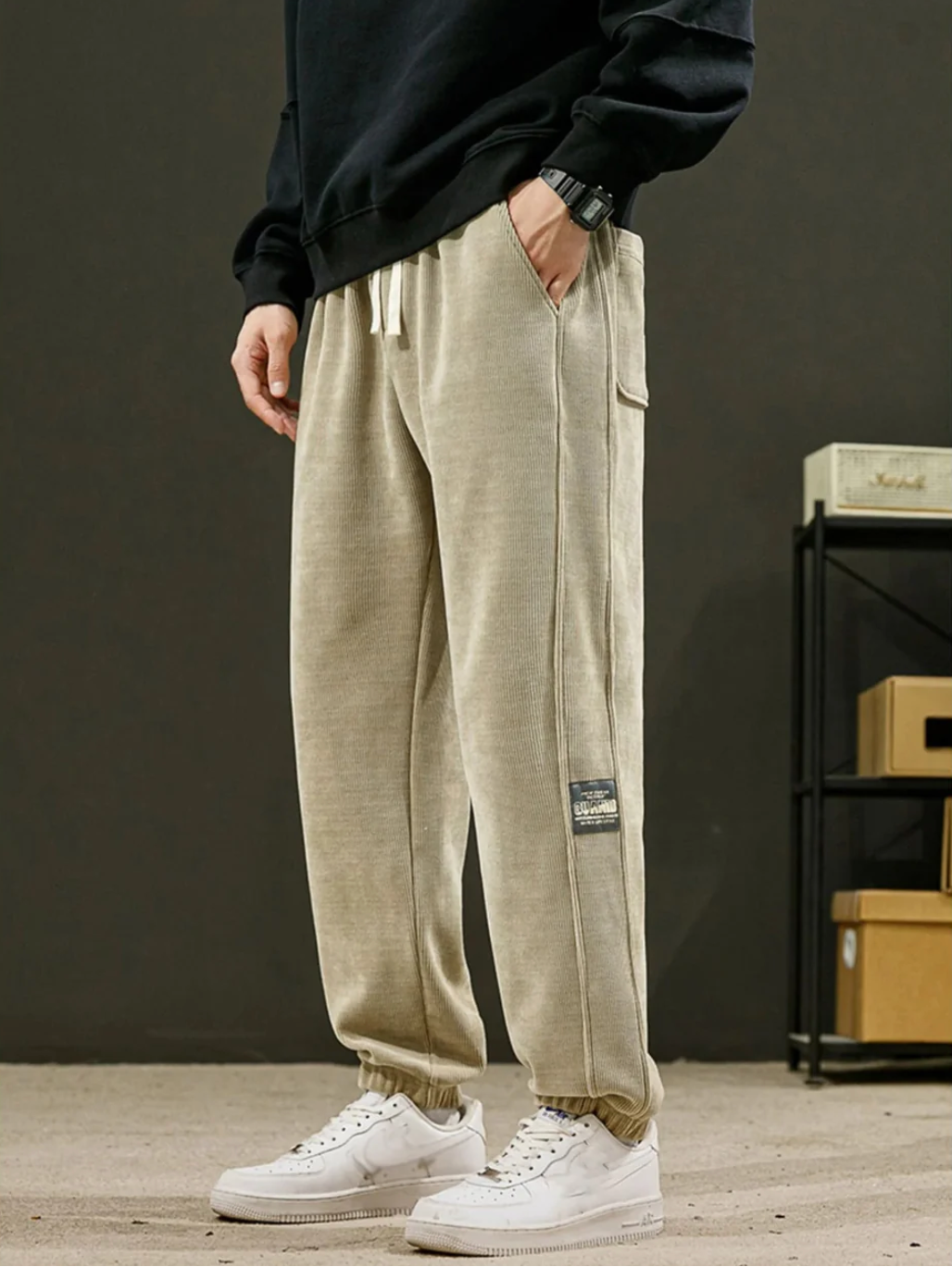 Corduroy Fabric Men's Casual Soft Pants