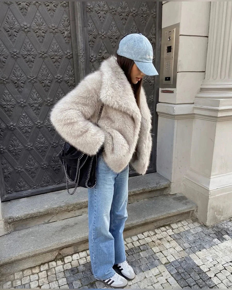 Stylish fur coat