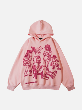 HIP HOP CARTOON PRINT HOODIE